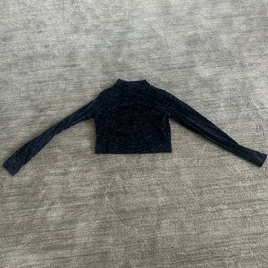 Lulu Lemon black velvet mock neck